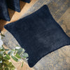 Hyperion Selene Luxury Chenille Filled Cushion 55cm x 55cm Deep Navy