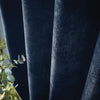 Hyperion Selene Luxury Chenille Weighted Ready Made Eyelet Curtains Deep Navy