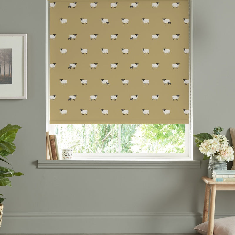 Sophie Allport Sheep Made to Measure Roller Blind Ochre