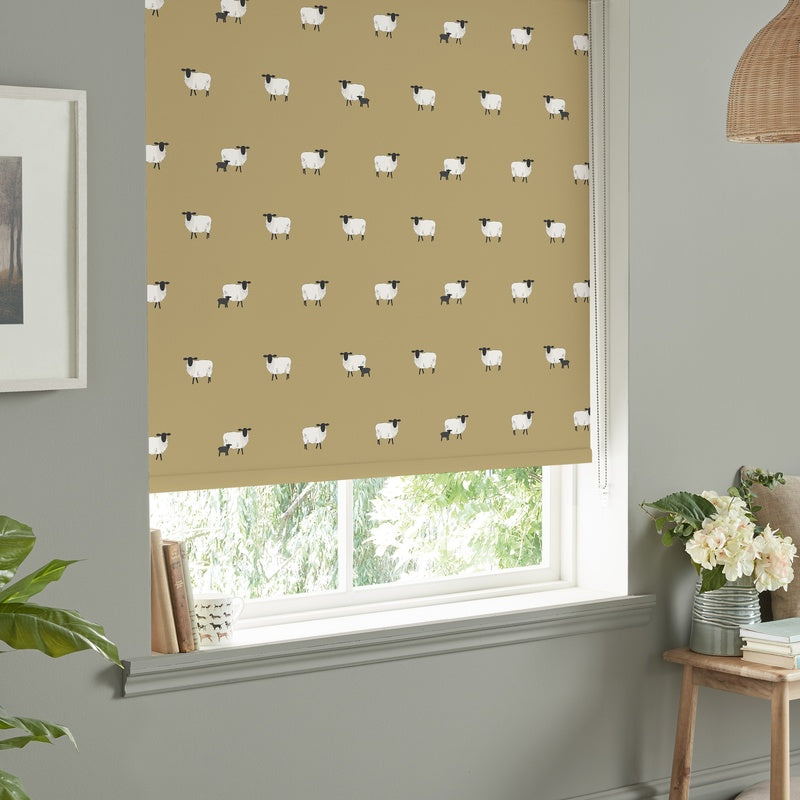 Sophie Allport Sheep Made to Measure Roller Blind Ochre