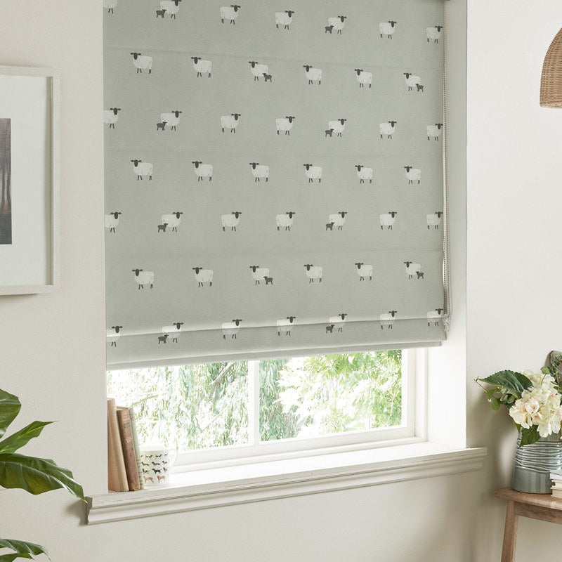 Sophie Allport Sheep Made to Measure Roman Blind Pebble