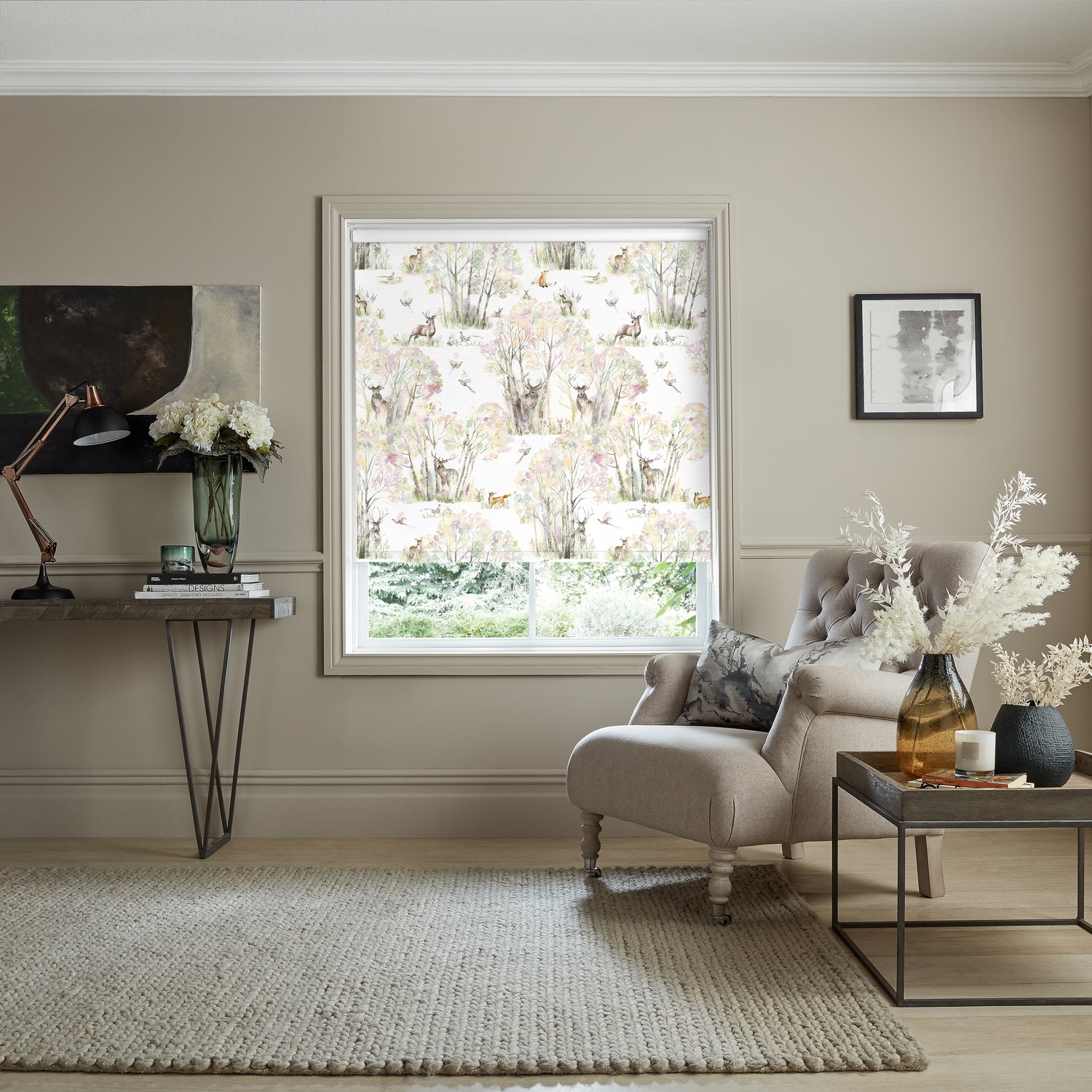 Voyage Sherwood Made to Measure Blackout Roller Blind Linen