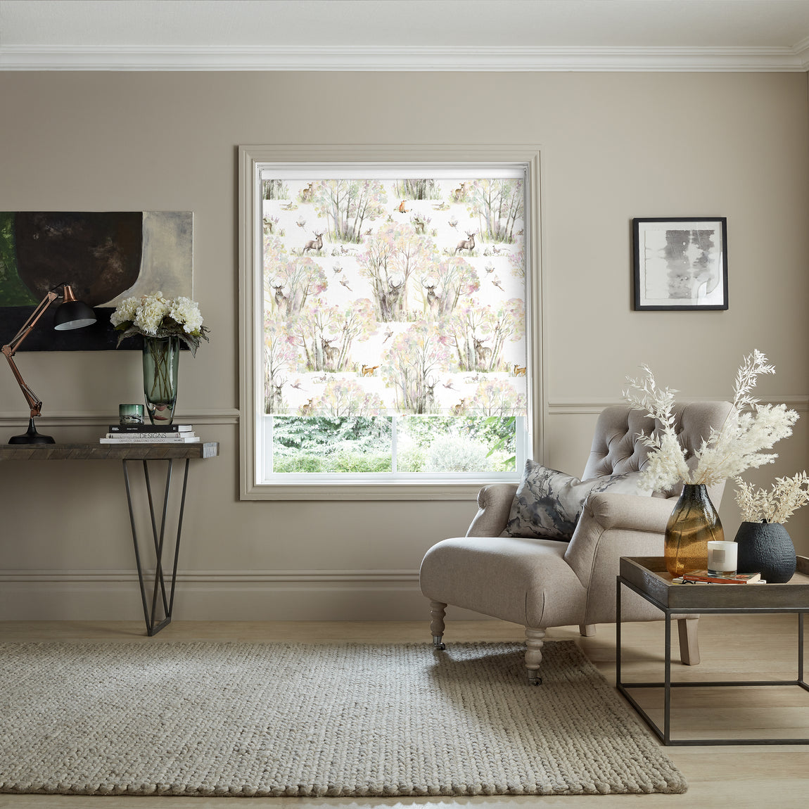 Voyage Sherwood Made to Measure Blackout Roller Blind Linen