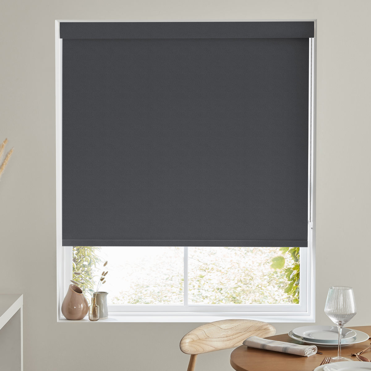 Destiny Made to Measure Blackout Roller Blind Dark Grey