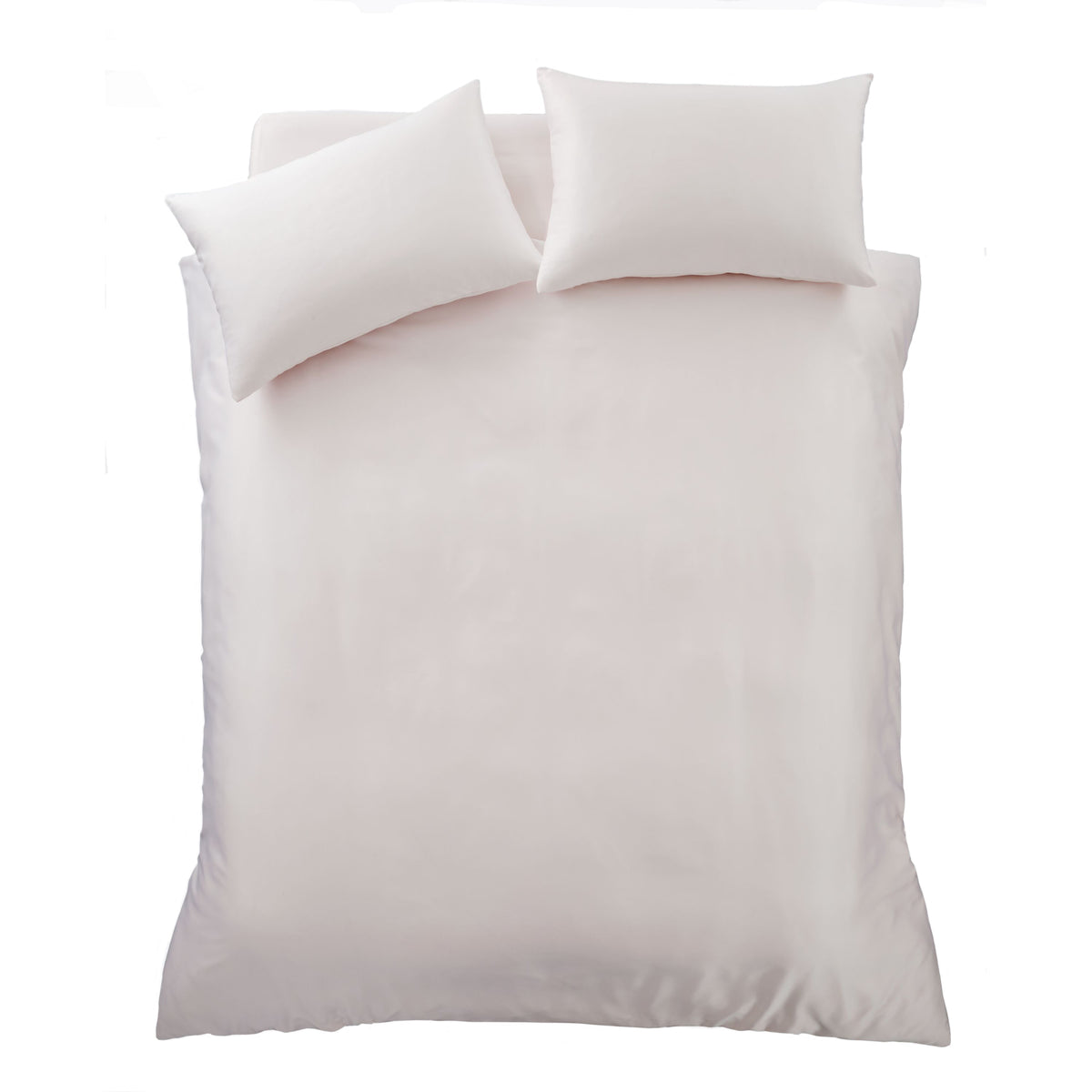 Catherine Lansfield Silky Soft Satin Duvet Cover Bedding Set Blush Pink