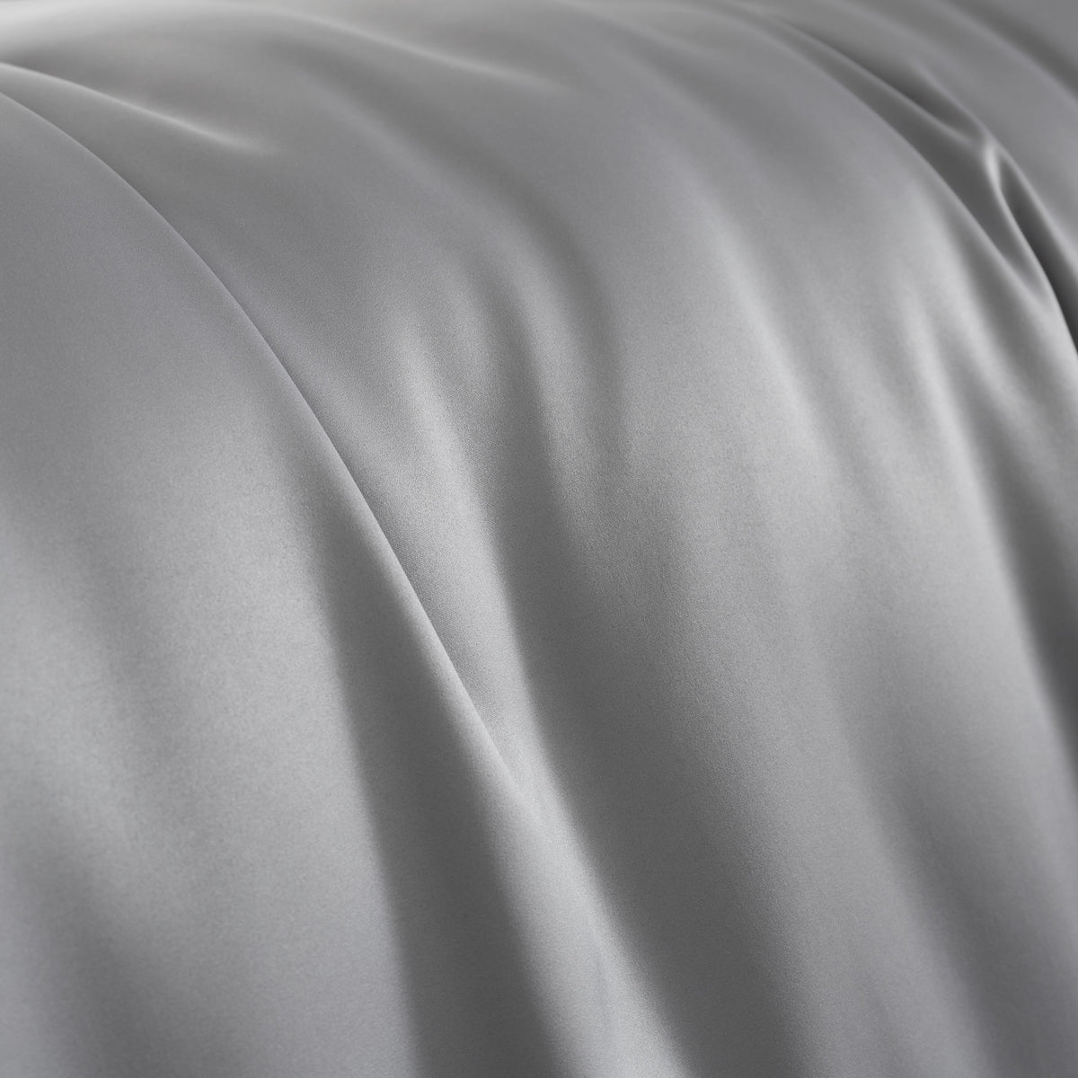 Catherine Lansfield Silky Soft Satin Duvet Cover Bedding Set Silver Grey
