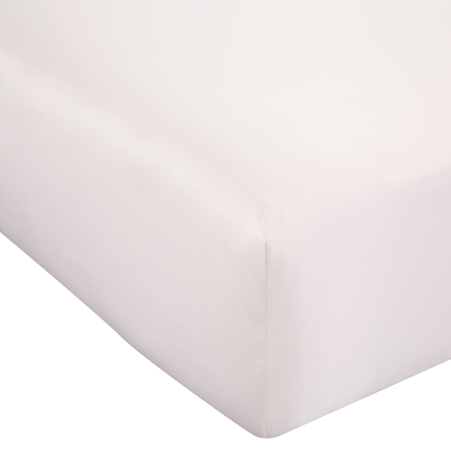 Catherine Lansfield Silky Soft Satin Fitted Sheet Single Blush Pink
