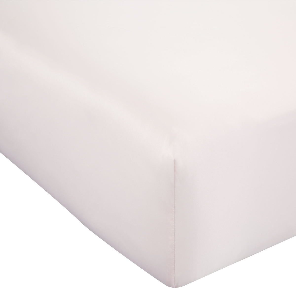 Catherine Lansfield Silky Soft Satin Fitted Sheet Super Kingsize Blush Pink