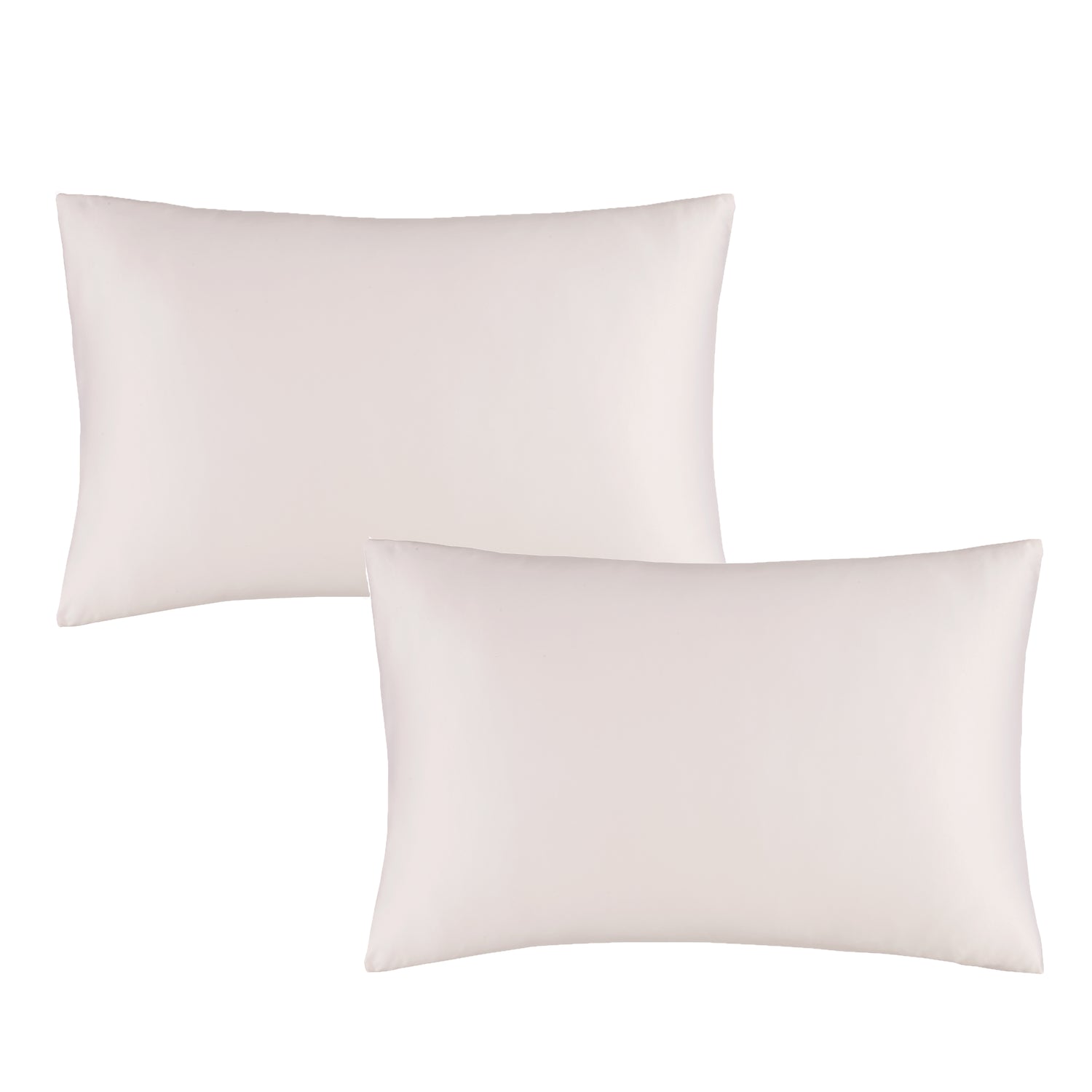 Catherine Lansfield Silky Soft Satin Pillowcase Housewife Pair Blush Pink