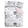 Catherine Lansfield Sleep Dreams Duvet Cover Bedding Set Blush