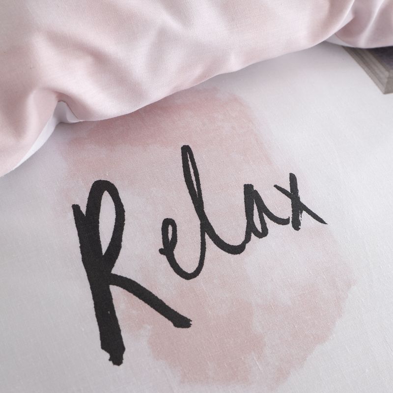 Catherine Lansfield Sleep Dreams Duvet Cover Bedding Set Blush