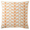 Orla Kiely Small Linear Stem Filled Cushion 50cm x 50cm Persimmon