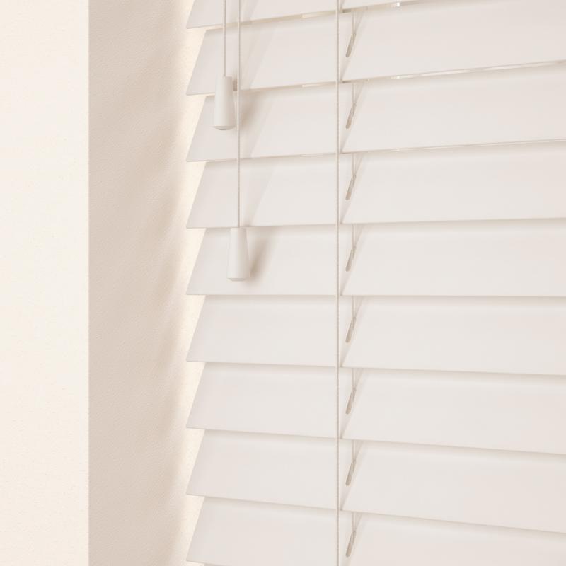 35mm Primary Wood Wooden Venetian Made To Measure Blind Snow