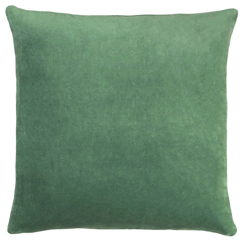Solo Velvet Filled Cushion 45cm x 45cm Eucalyptus