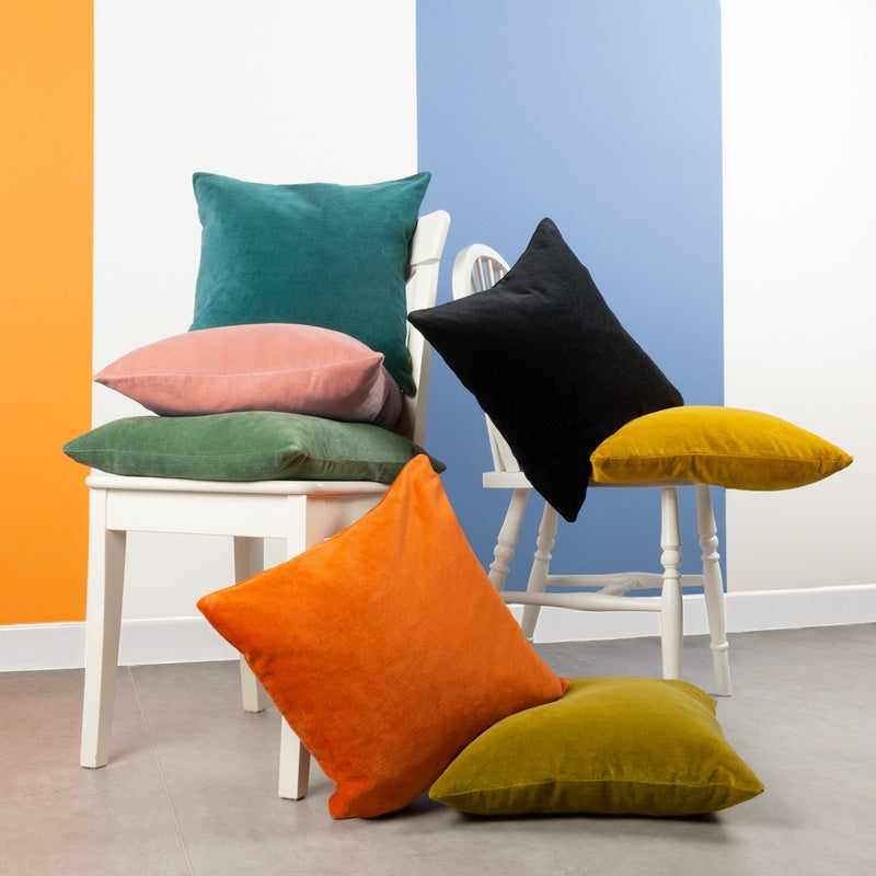 Furn Solo Velvet Filled Cushion 45cm x 45cm Ochre