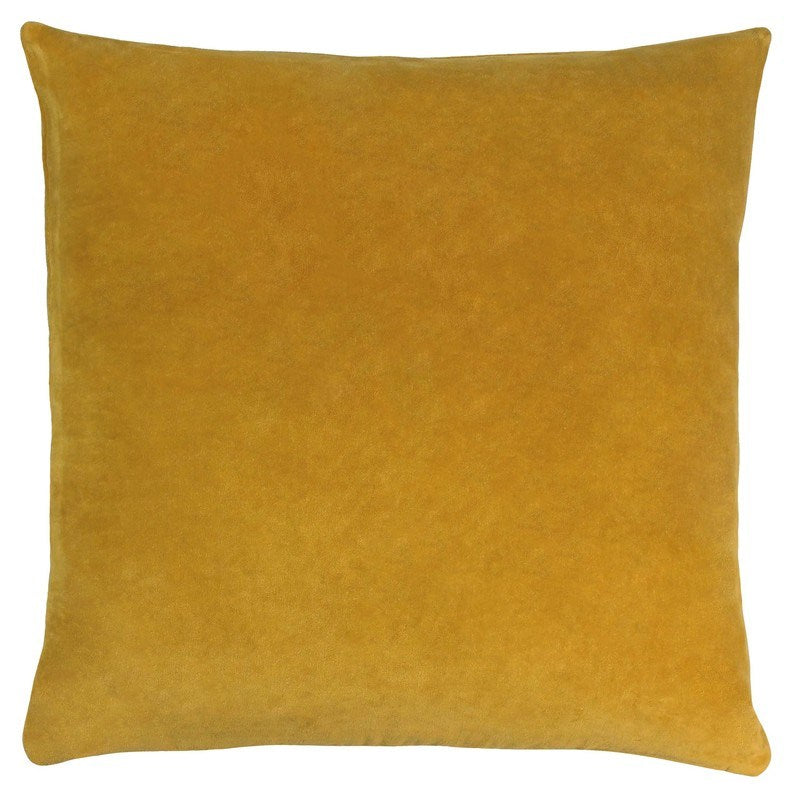 Solo Velvet Filled Cushion 45cm x 45cm Ochre