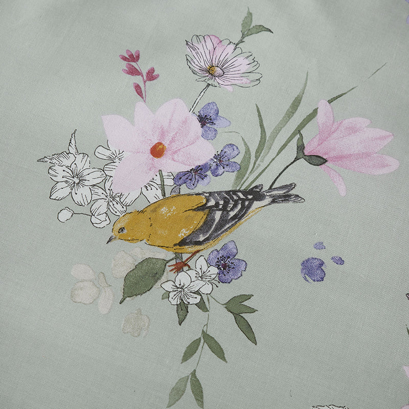 Catherine Lansfield Songbird Duvet Cover Bedding Set Sage