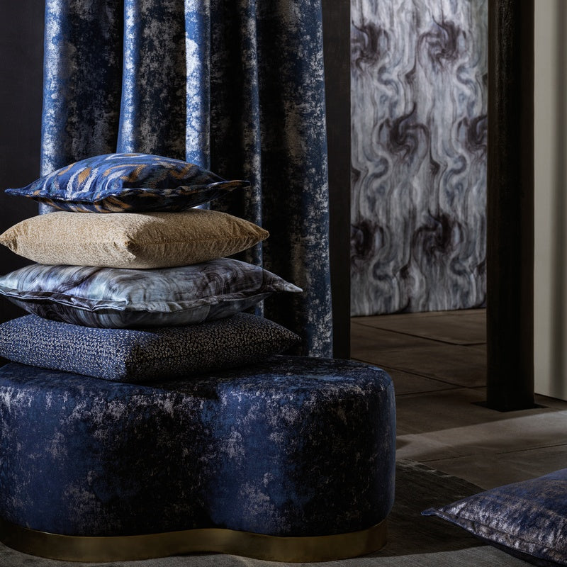 Clarke & Clarke Sontuoso Fabric Midnight