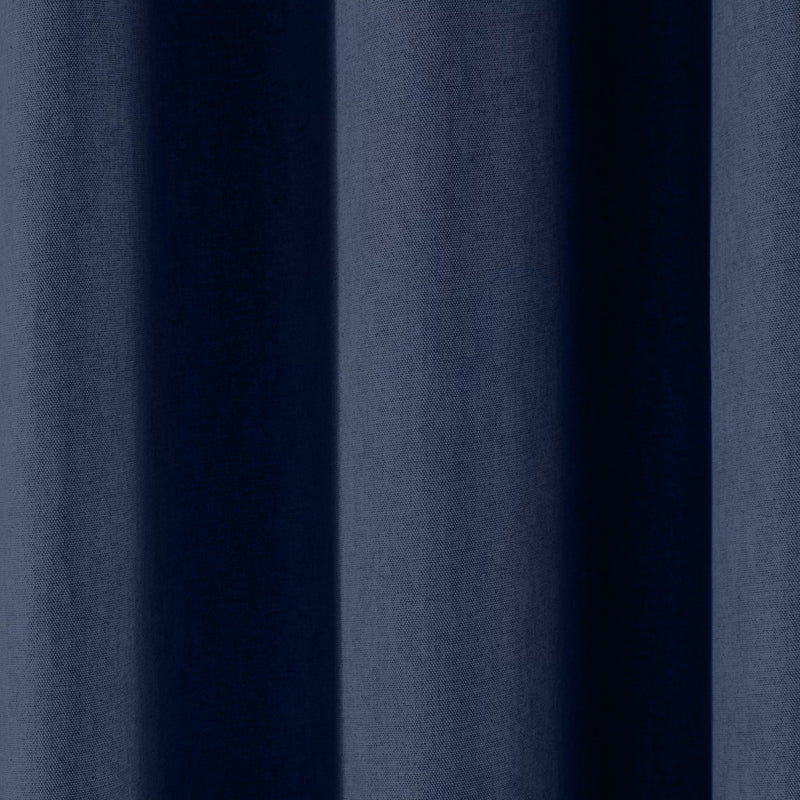 Fusion Sorbonne Lined Ready Made Eyelet Curtains Navy