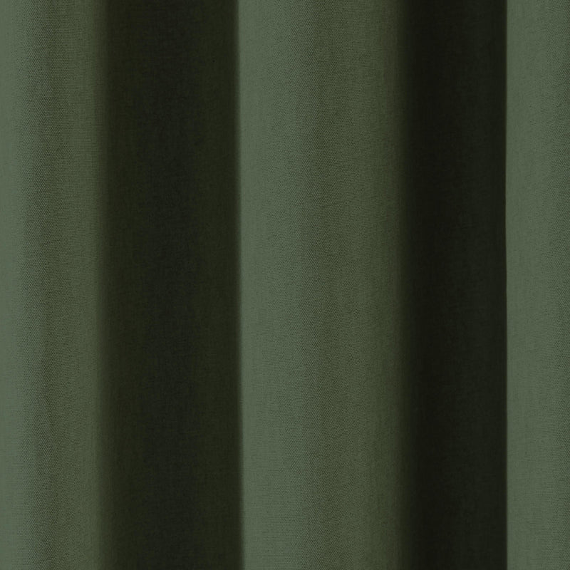Fusion Sorbonne Ready Made Eyelet Curtains Bottle Green
