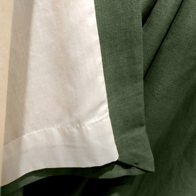 Fusion Sorbonne Ready Made Eyelet Curtains Bottle Green