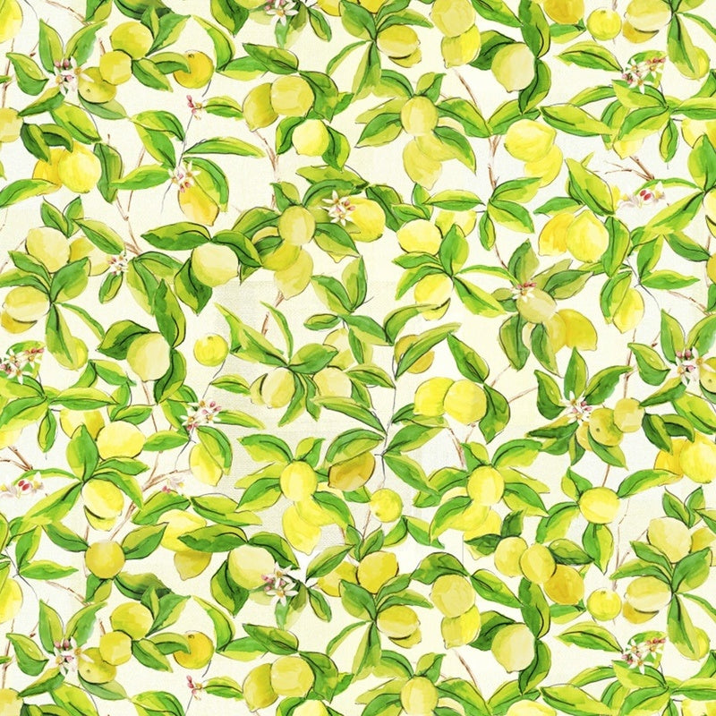 Sorrento Curtain Fabric Lemon