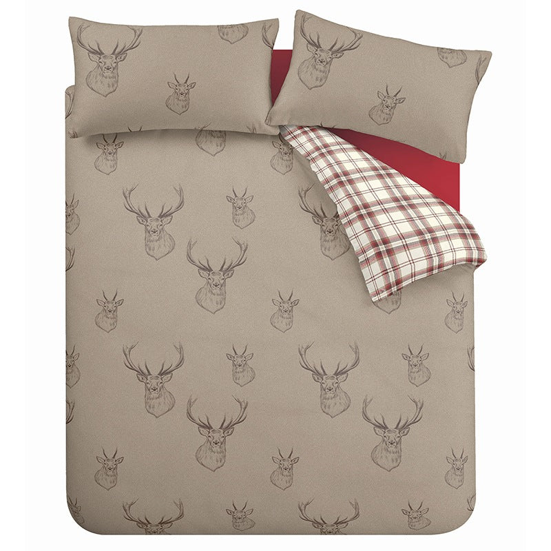 Catherine Lansfield Stag Duvet Cover Bedding Set Multi