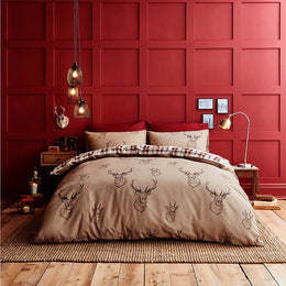 Catherine Lansfield Stag Duvet Cover Bedding Set Multi