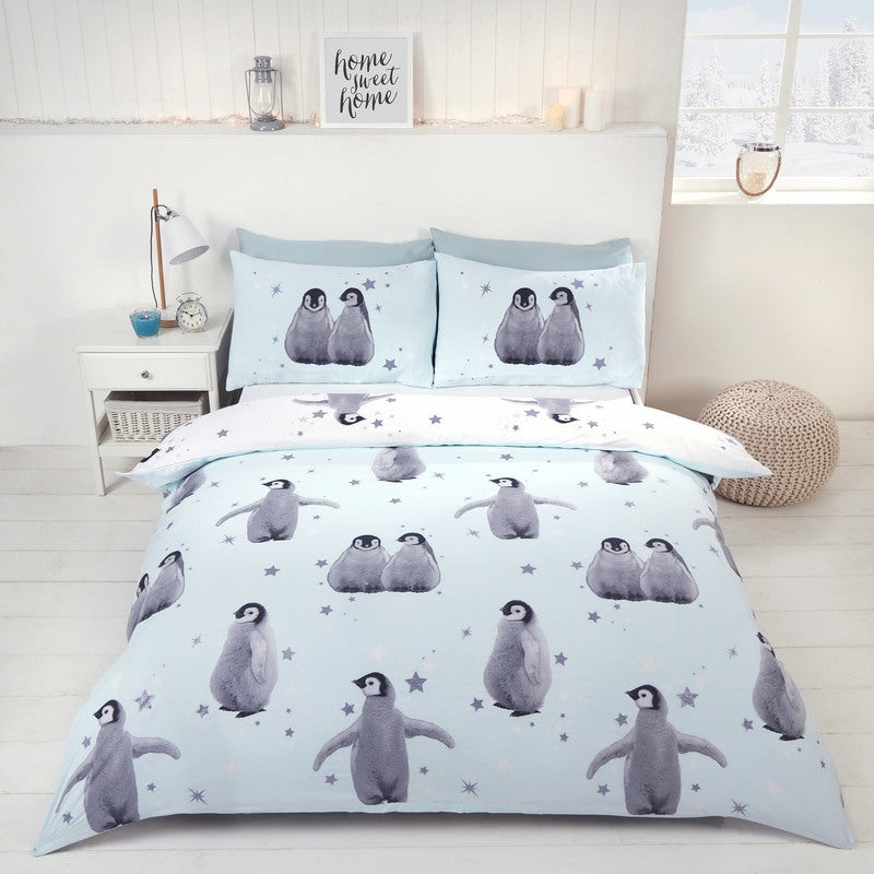 Starry Penguins Bedding Set Ice