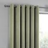 Fusion Strata Woven Dimout Ready Made Eyelet Curtains Green