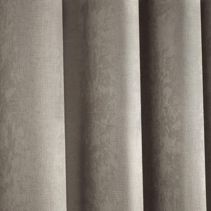 Fusion Strata Woven Dimout Ready Made Eyelet Curtains Natural