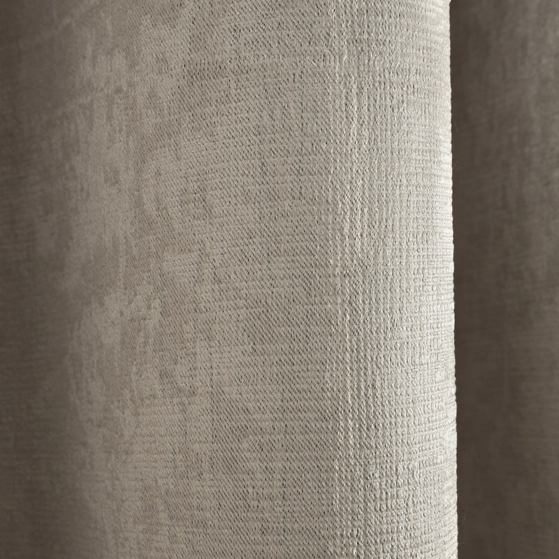 Fusion Strata Woven Dimout Ready Made Eyelet Curtains Natural