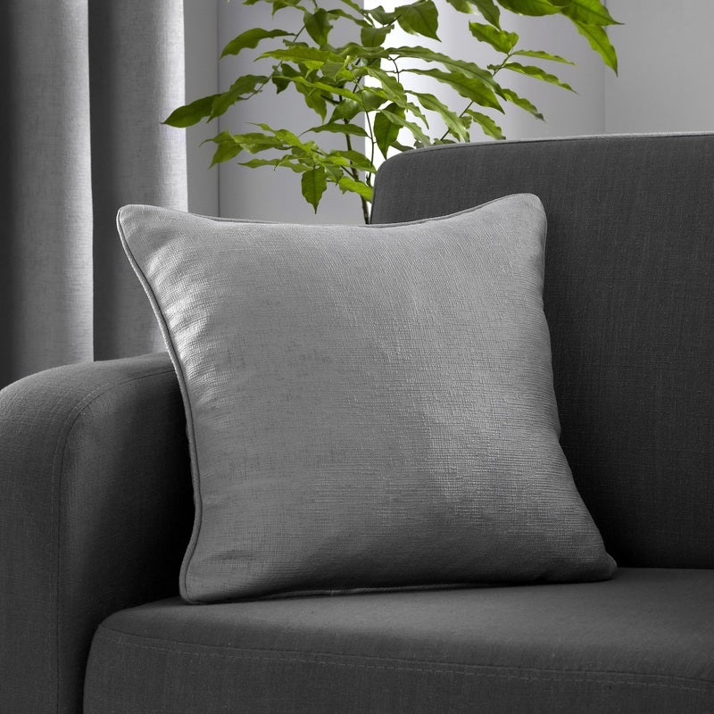 Fusion Strata Filled Cushion 43cm x 43cm Silver