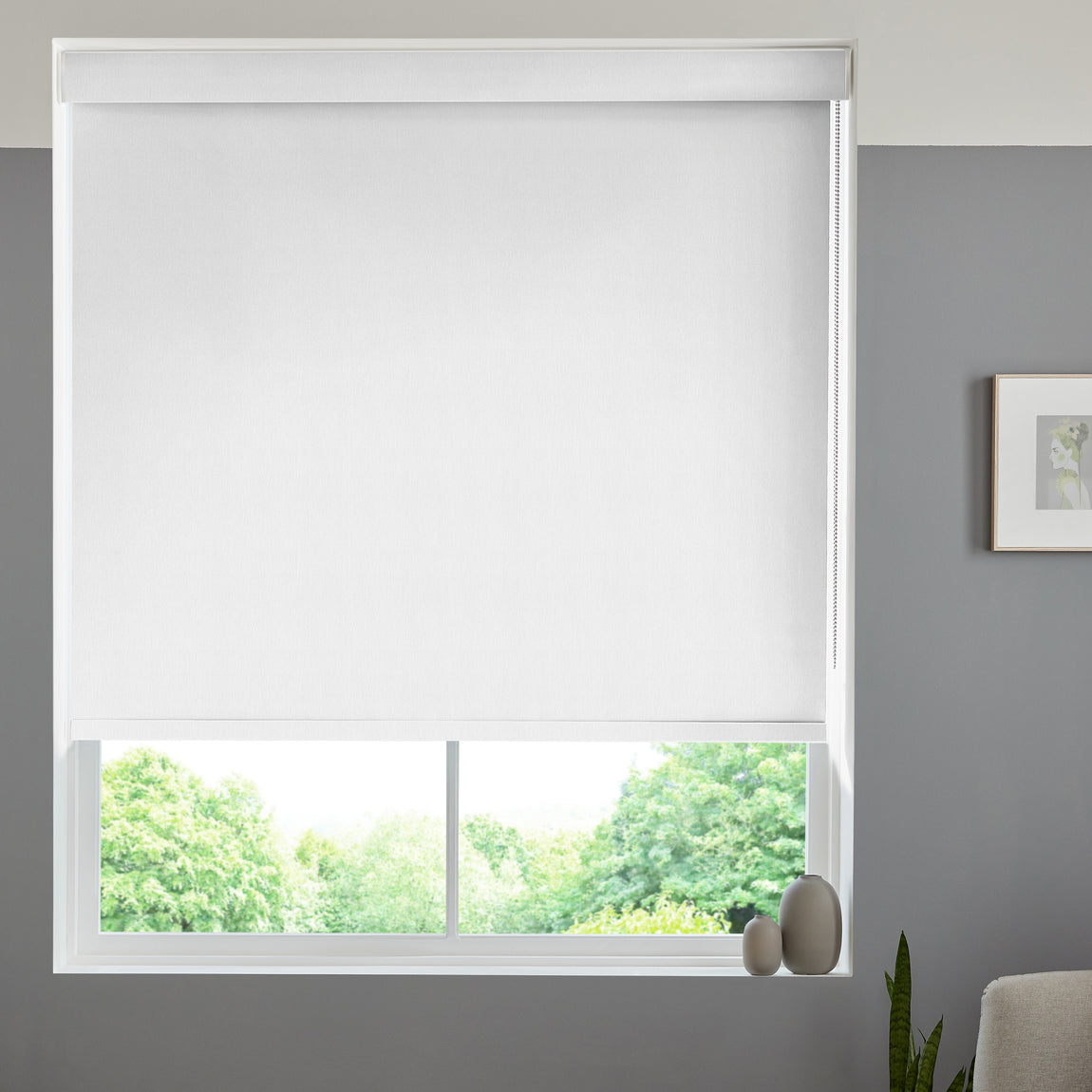 Poise Made to Measure Blackout Roller Blind White