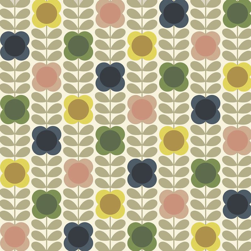 Orla Kiely Summer Flower Stem Made to Measure Blackout Roller Blind Multi