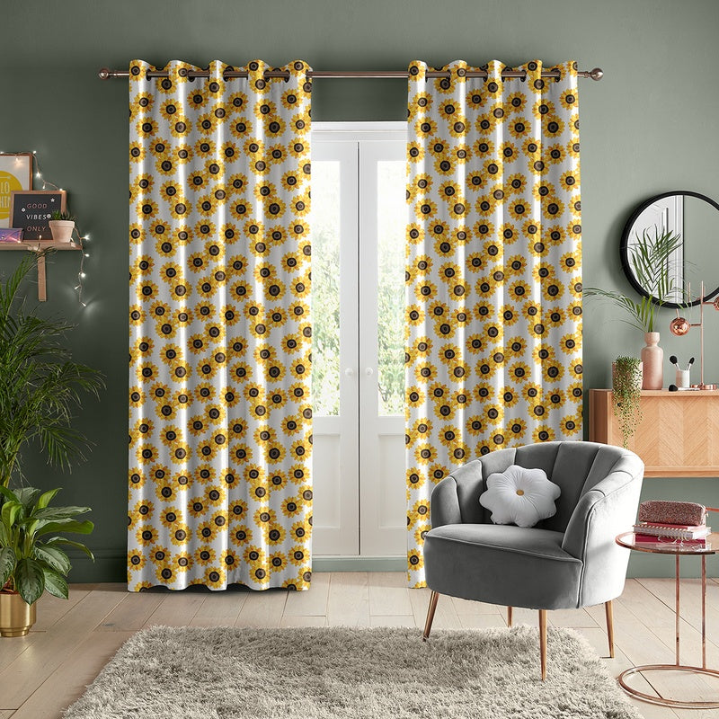 Skinnydip Summer Sunflower Made To Measure Curtains Yellow