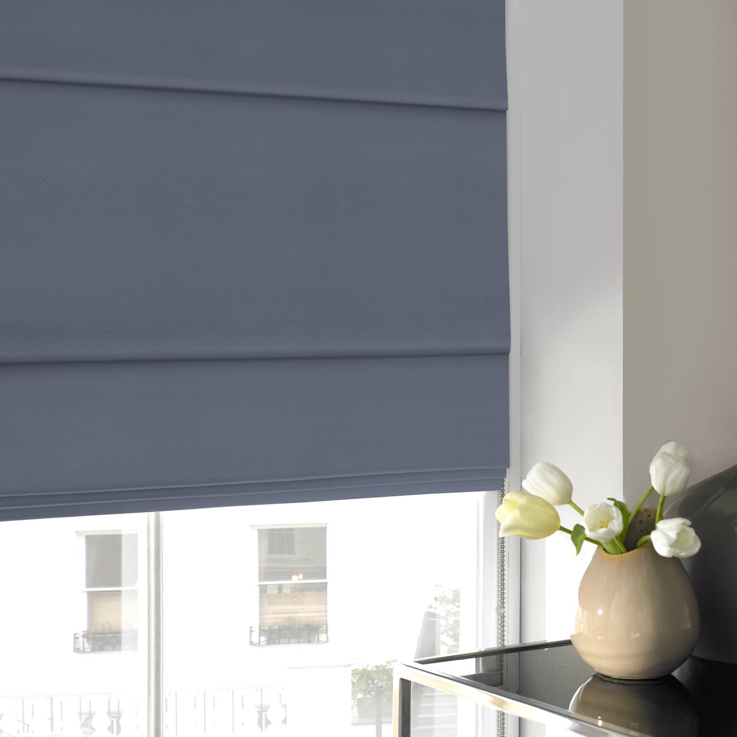 Texas Made to Measure Roman Blind Denim