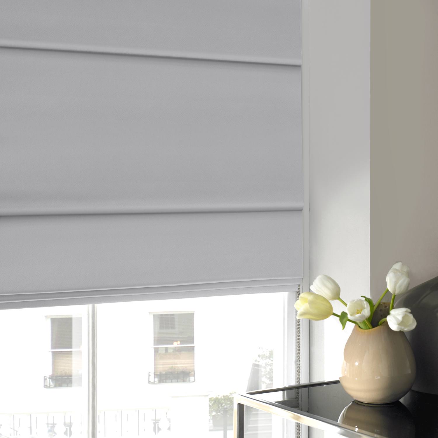 Texas Made to Measure Roman Blind Silver