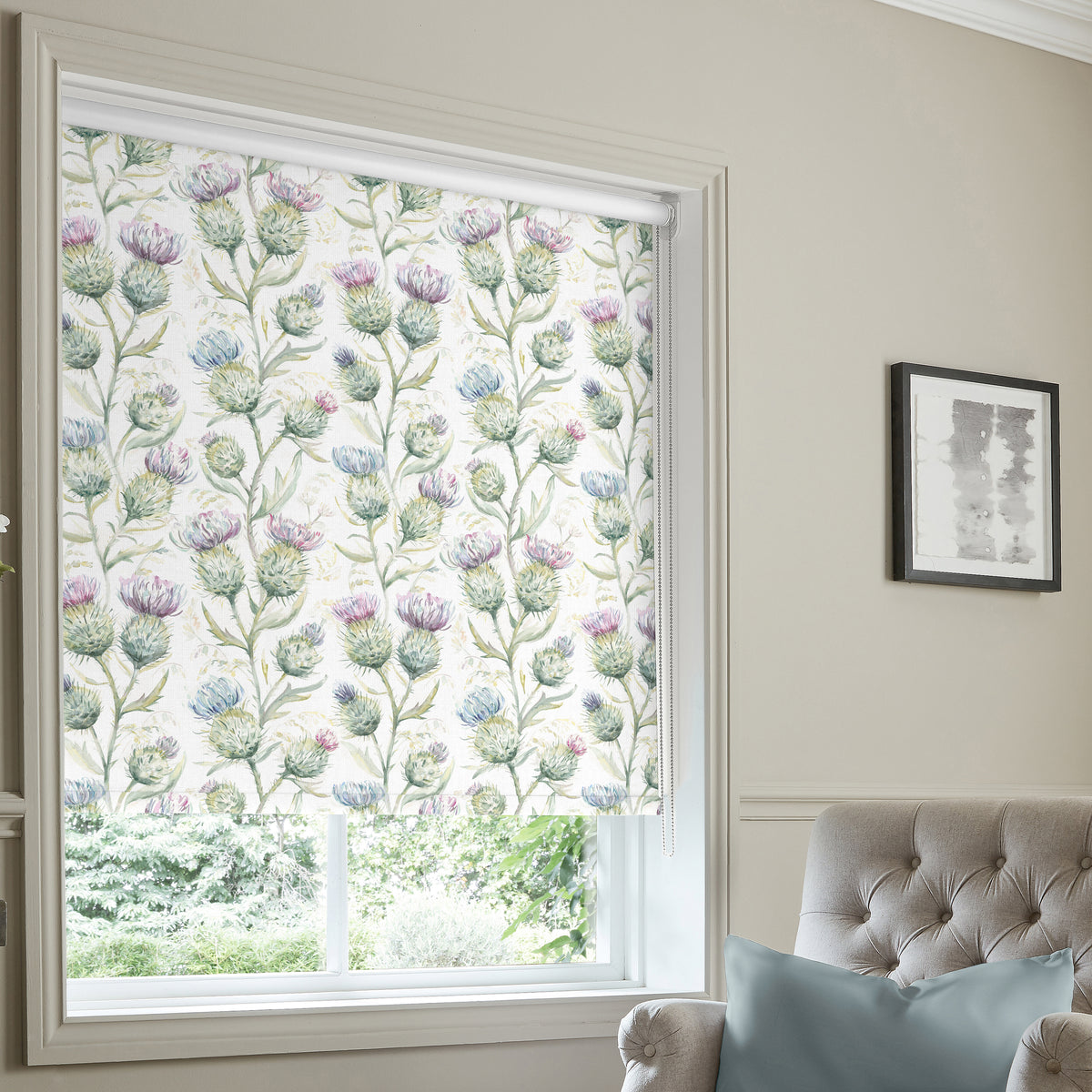 Voyage Thistle Glen Made to Measure Blackout Roller Blind Spring