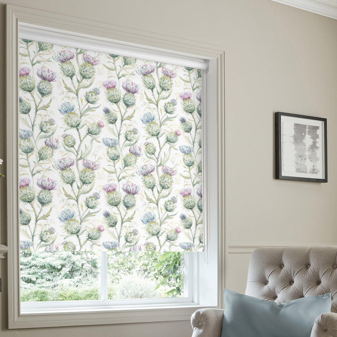 Voyage Thistle Glen Made to Measure Blackout Roller Blind Spring
