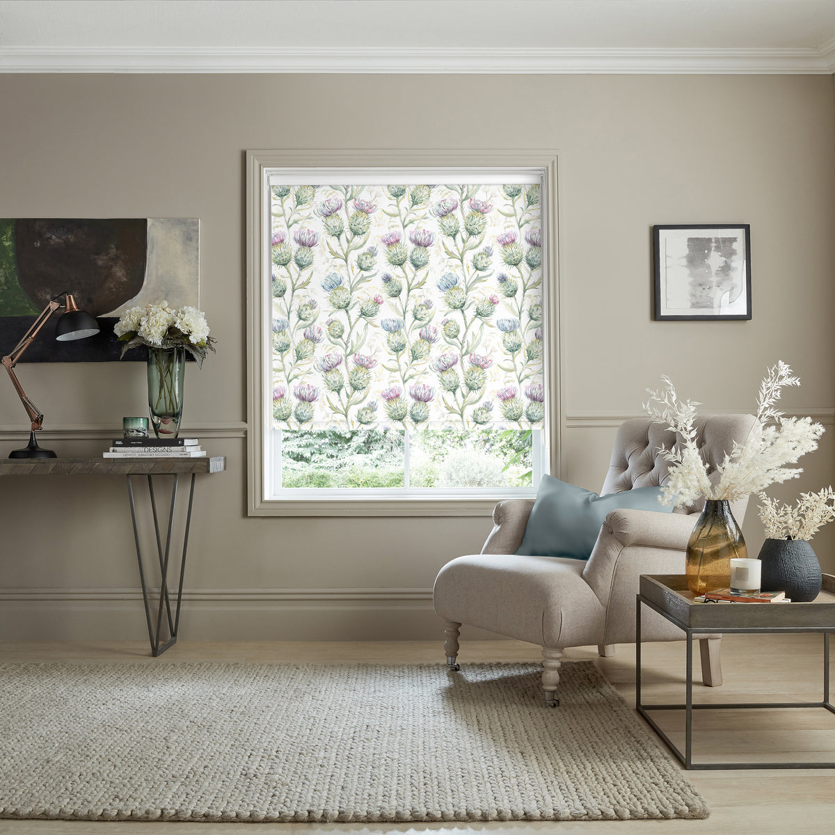 Voyage Thistle Glen Made to Measure Blackout Roller Blind Spring