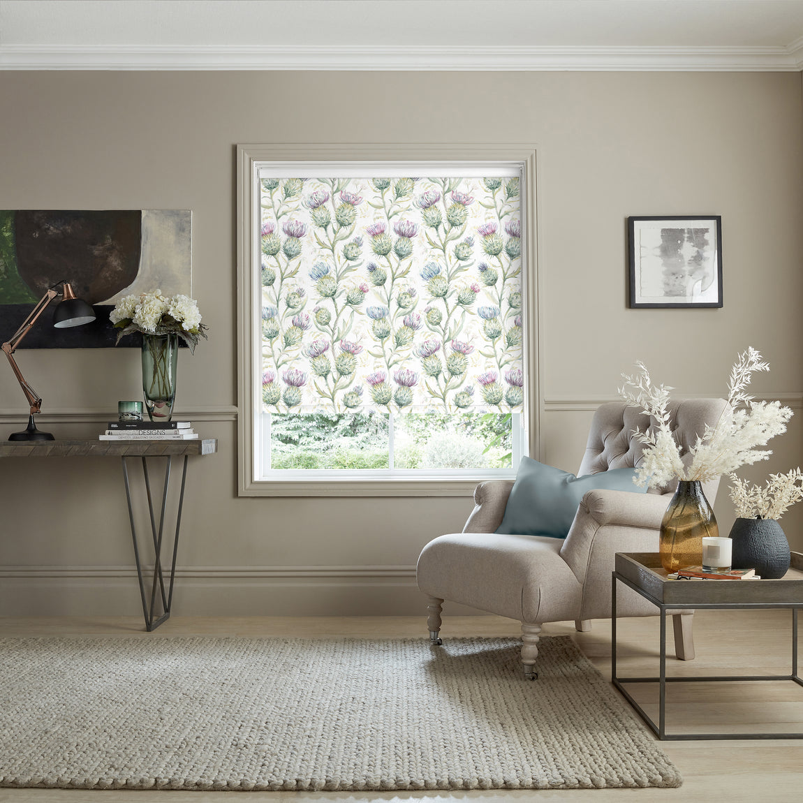 Voyage Thistle Glen Made to Measure Blackout Roller Blind Spring