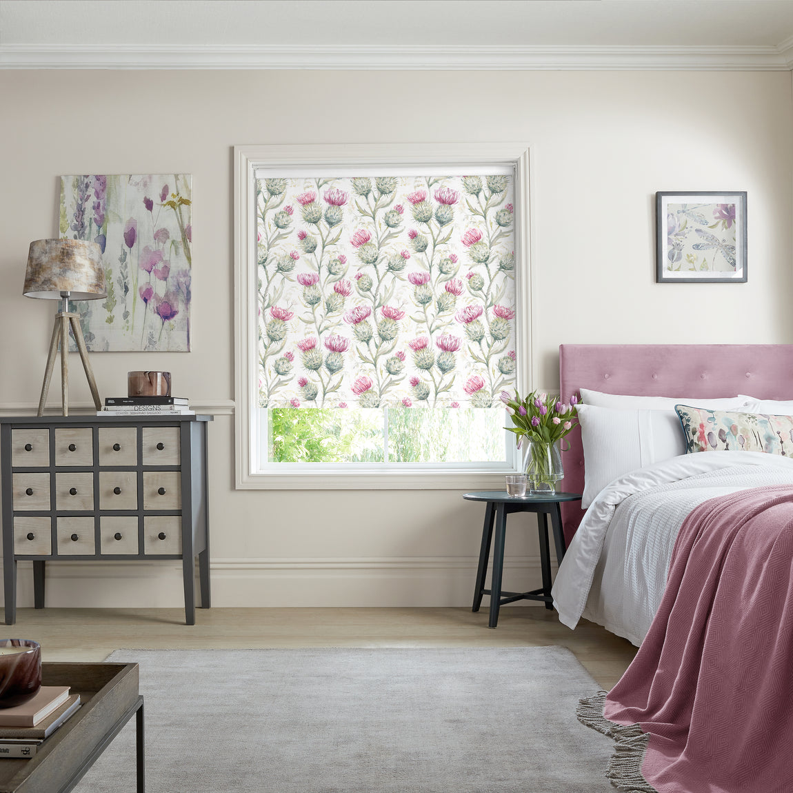 Voyage Thistle Glen Made to Measure Blackout Roller Blind Summer