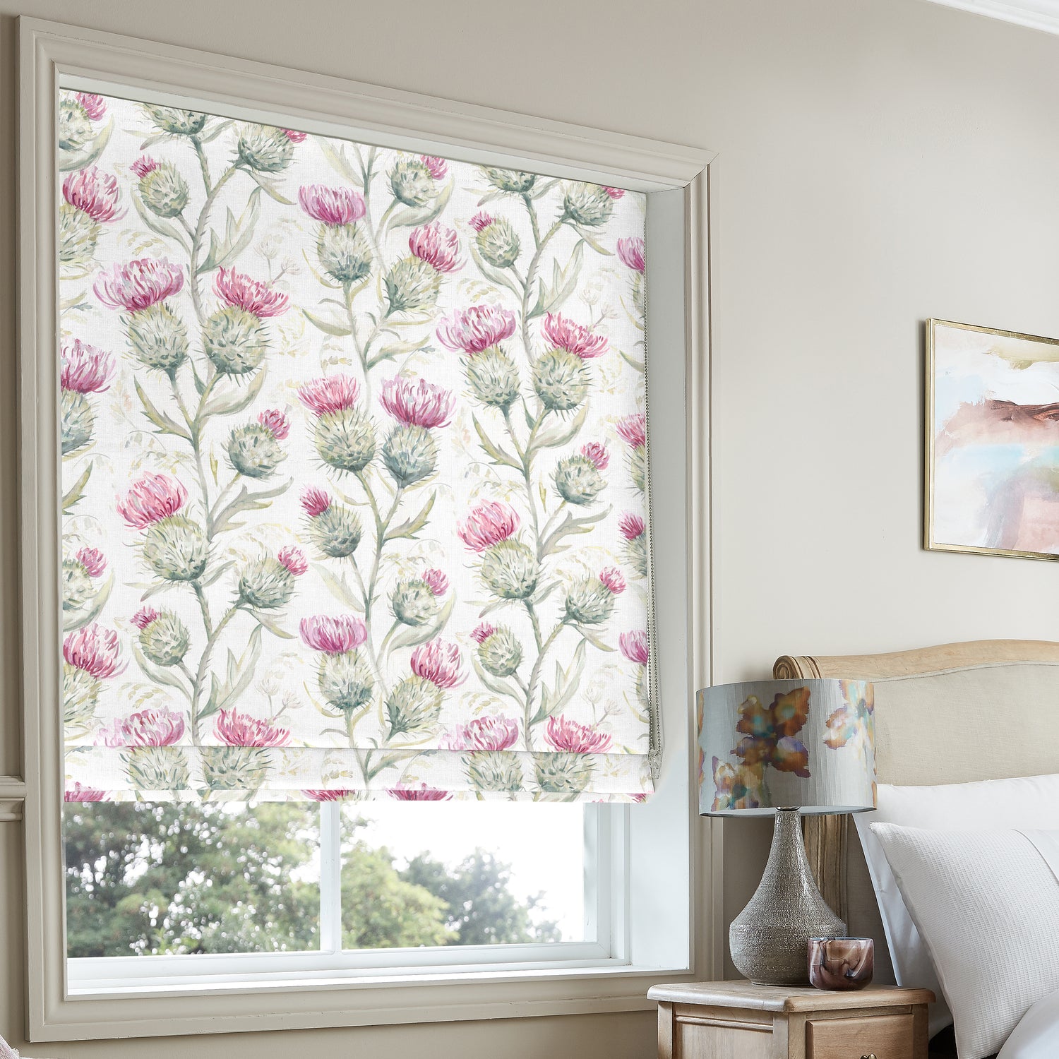 Voyage Thistle Glen Made to Measure Roman Blind Summer