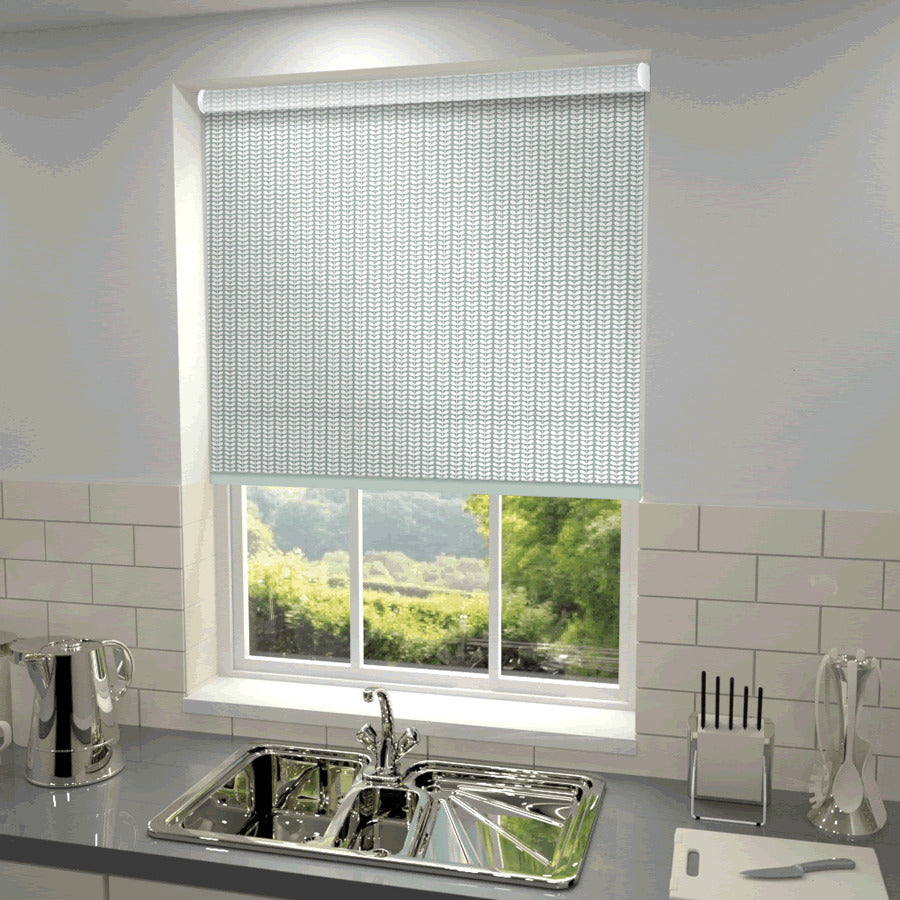 Orla Kiely Tiny Stem Made to Measure Roller Blind Duckegg