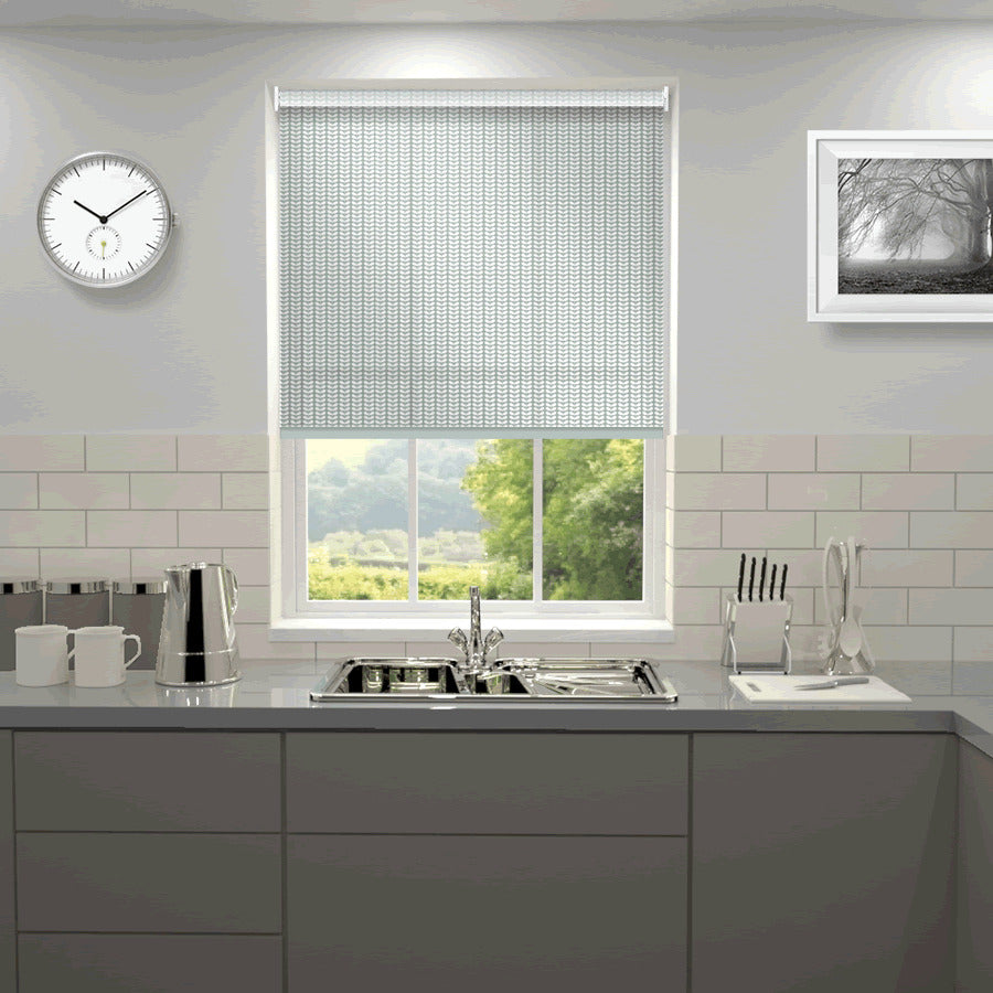 Orla Kiely Tiny Stem Made to Measure Roller Blind Duckegg