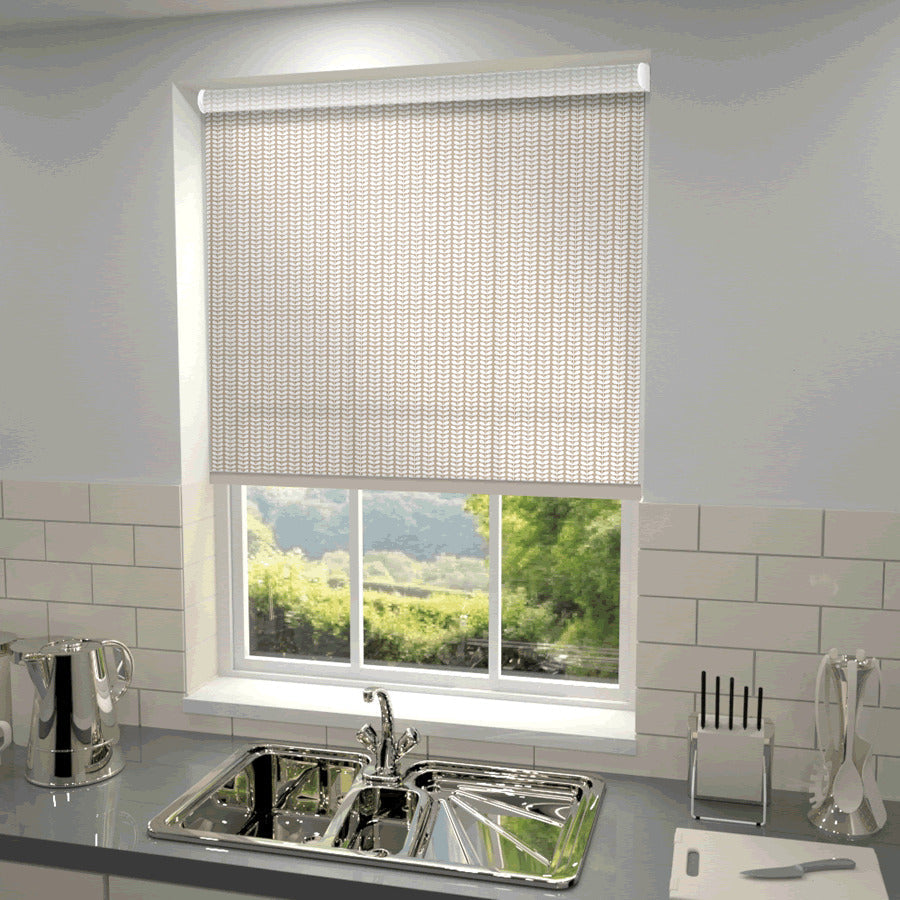 Orla Kiely Tiny Stem Made to Measure Roller Blind Taupe