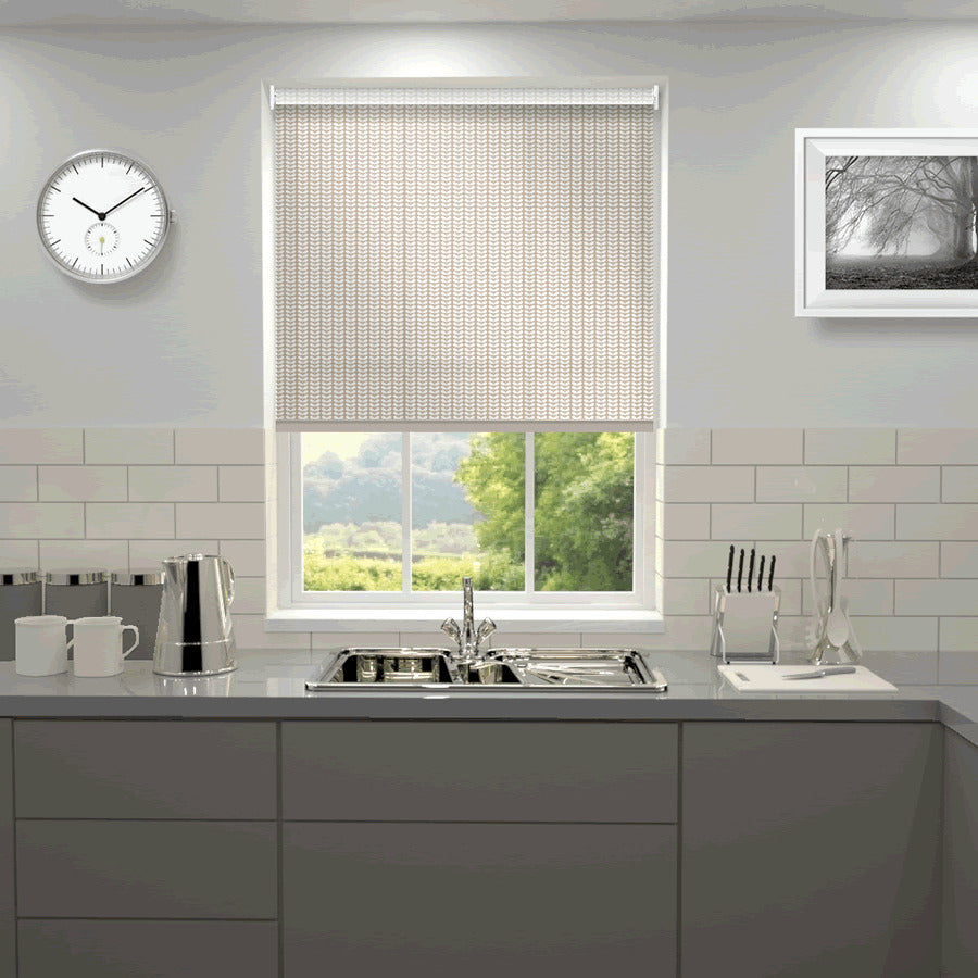 Orla Kiely Tiny Stem Made to Measure Roller Blind Taupe
