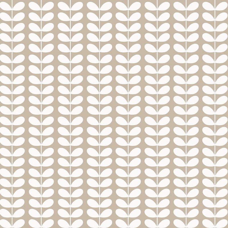 Orla Kiely Tiny Stem Made to Measure Blackout Roller Blind Taupe