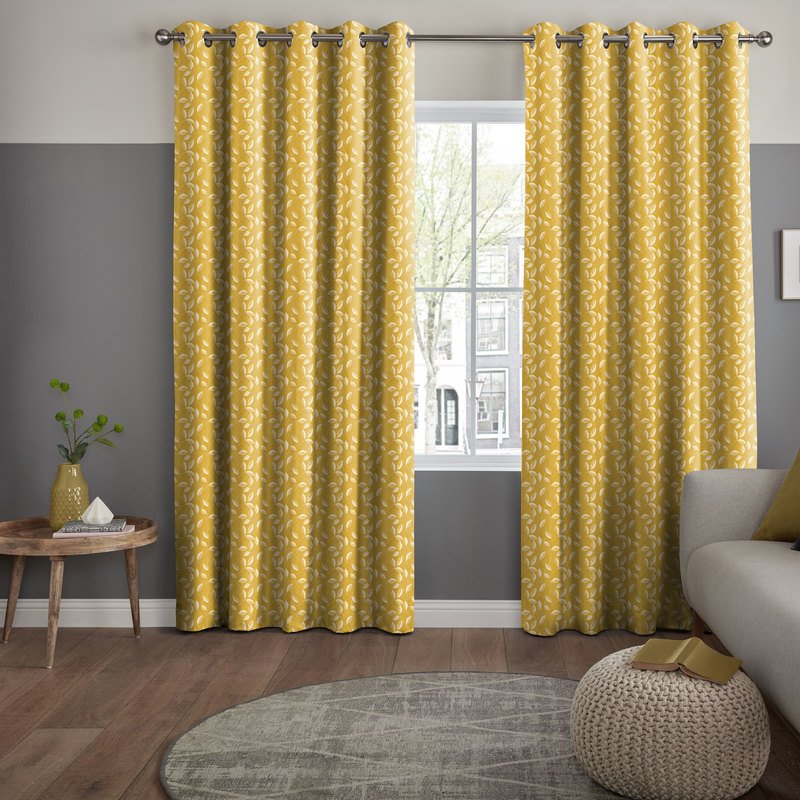 Leaf Vine Made to Measure Curtain Sunflower